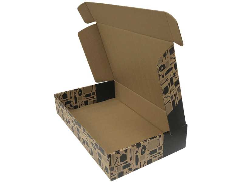 Eco friendly box with black print