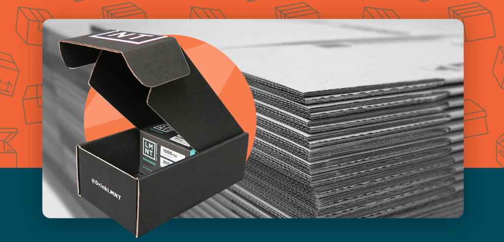 Corrugated cardboard box example