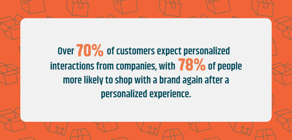 Customers expect personalized interactions