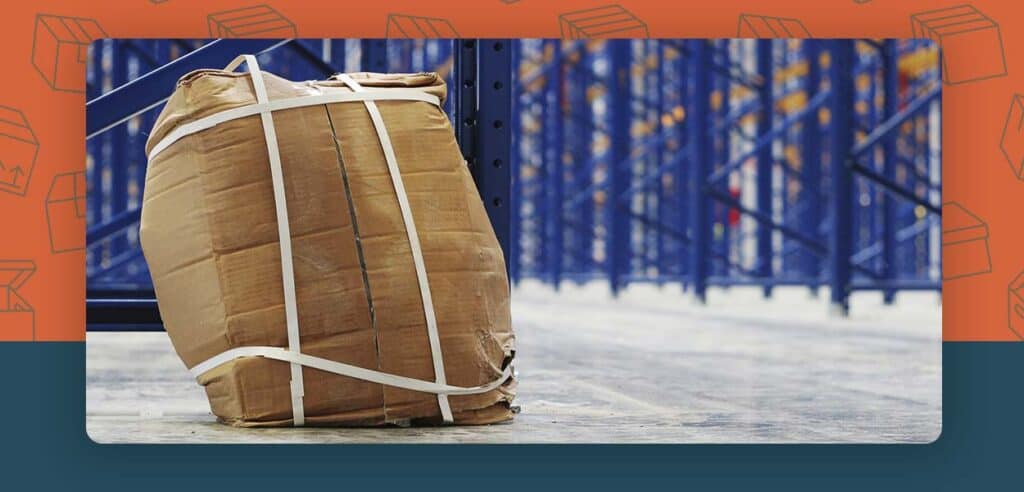 unclaimed package sitting in a warehouse 
